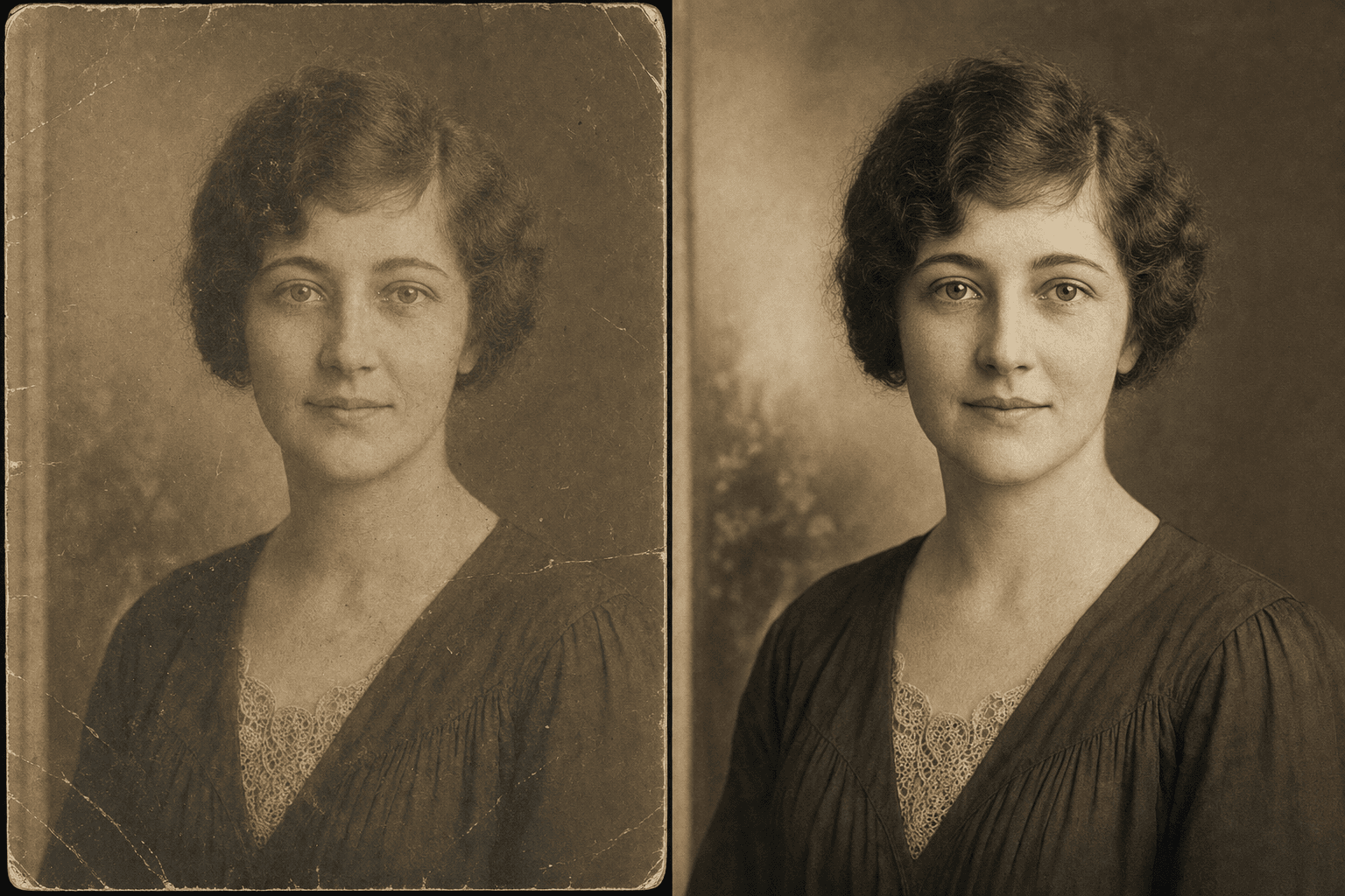 Restored family portrait